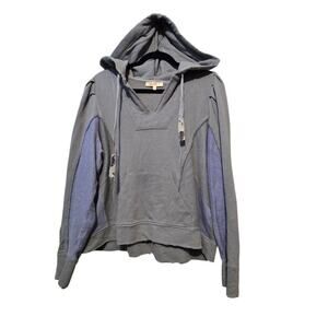 Love Shack Fancy Allouette Hoodie Womens LG Distress Patches Cottage Luxury $265